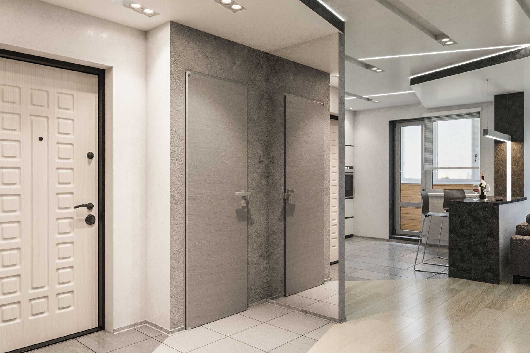 Дизайн интерьера рабочего кабинета в квартире в Минске