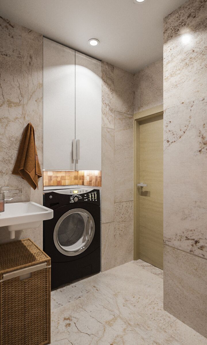 Дизайн интерьера рабочего кабинета в квартире в Минске