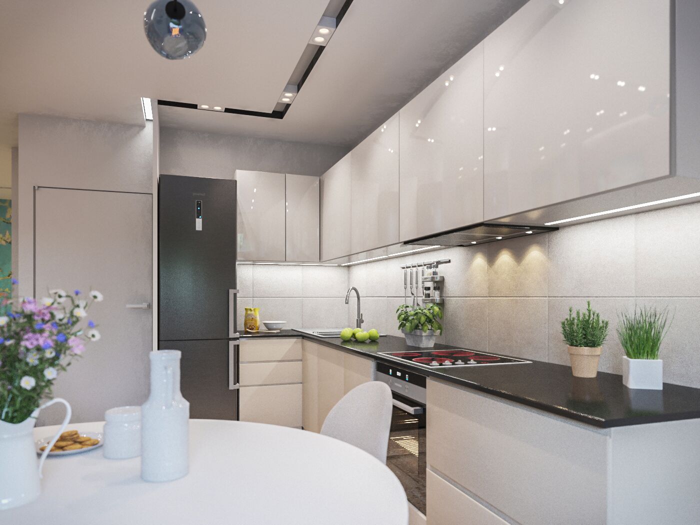 Дизайн интерьера столовой в квартире в Минске